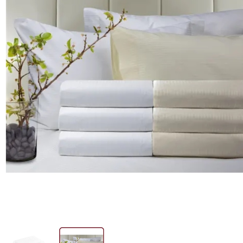 ⚜️ Luxurious Comfort SATIN STRIPE CONNOISSEUR DEEP FITTED KING SHEET EUC